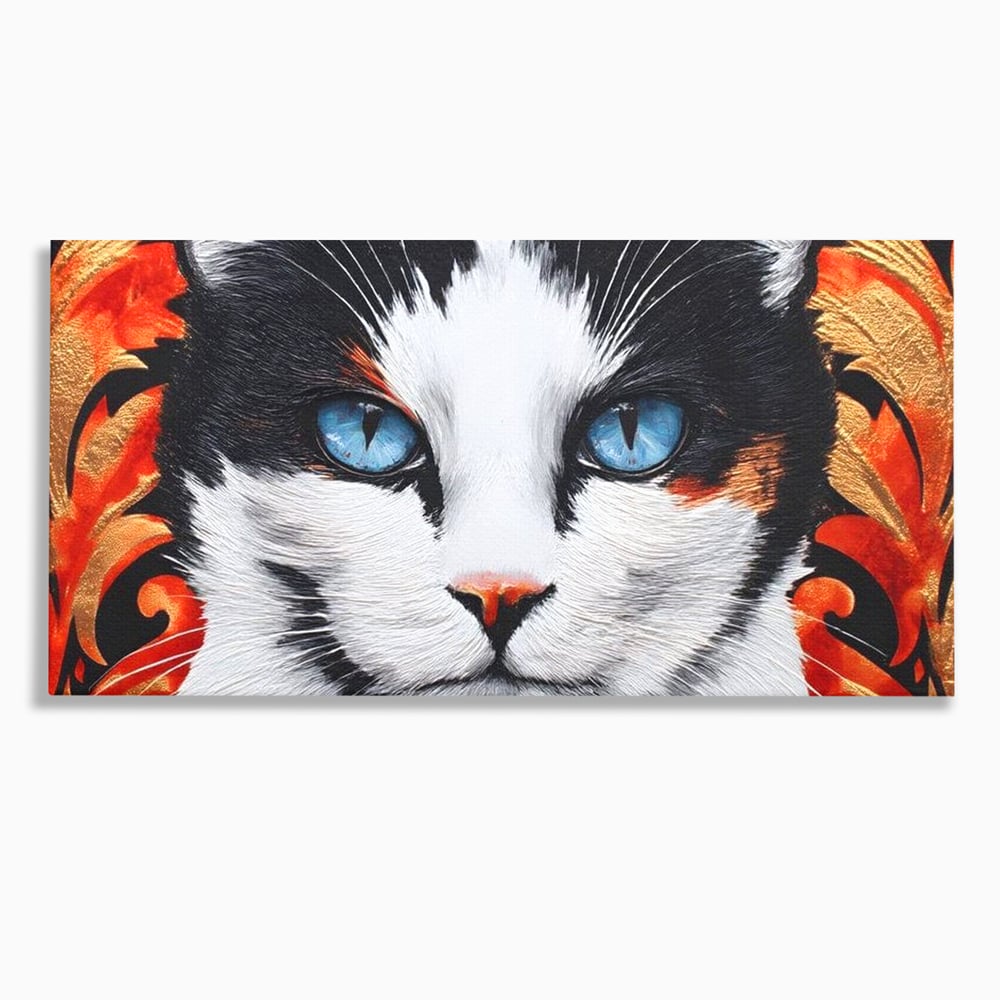 Tablou canvas cu tablou canvas cu ochi de pisica, fara rama, pe sasiu de lemn